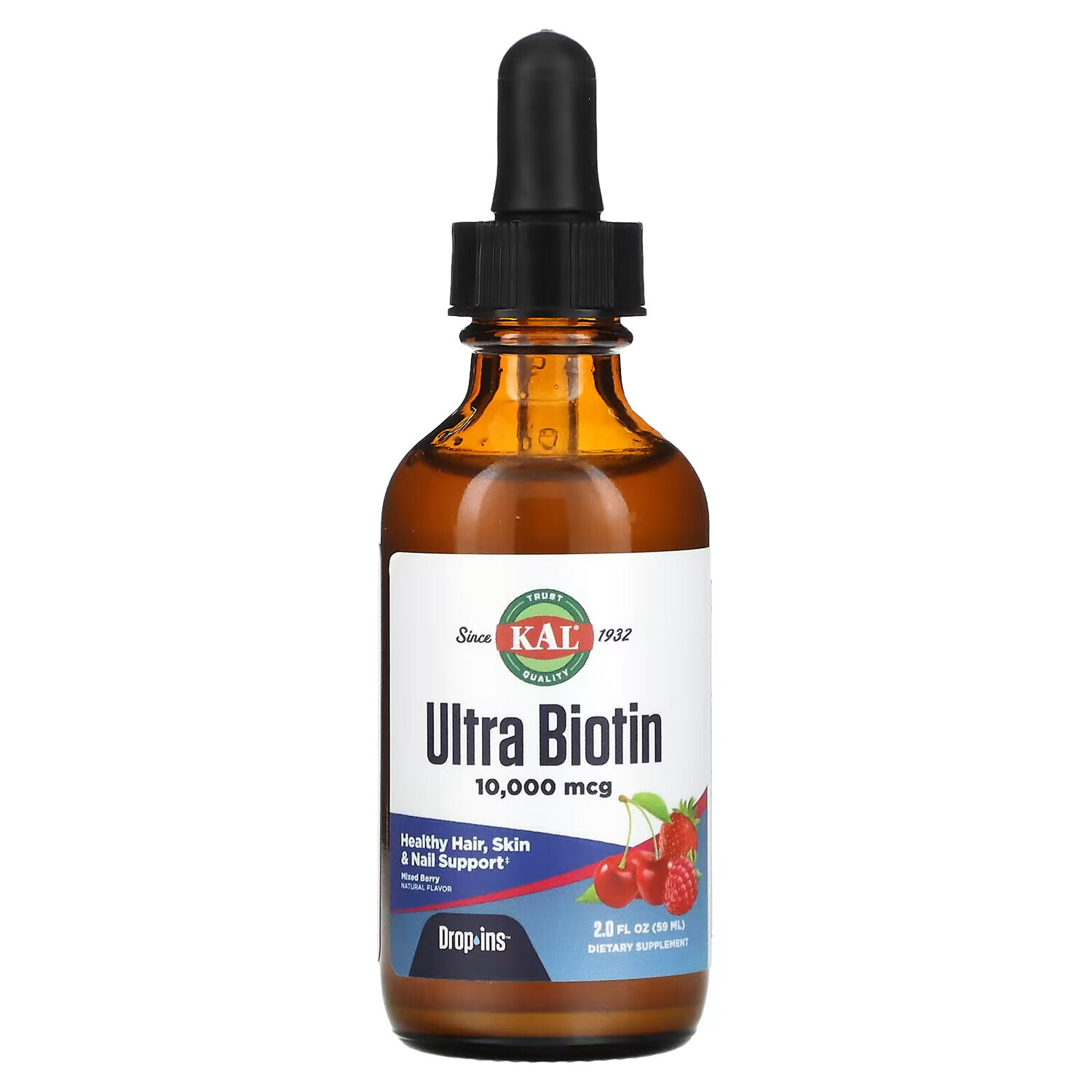 KAL, Ultra Biotin, натуральный ароматизатор «Смесь ягод», 10000 мкг, 59 мл (2 жидк. унции)
KAL, Ultra Biotin, натуральный ароматизатор «Смесь ягод», 10000 мкг, 59 мл (2 жидк. унции)