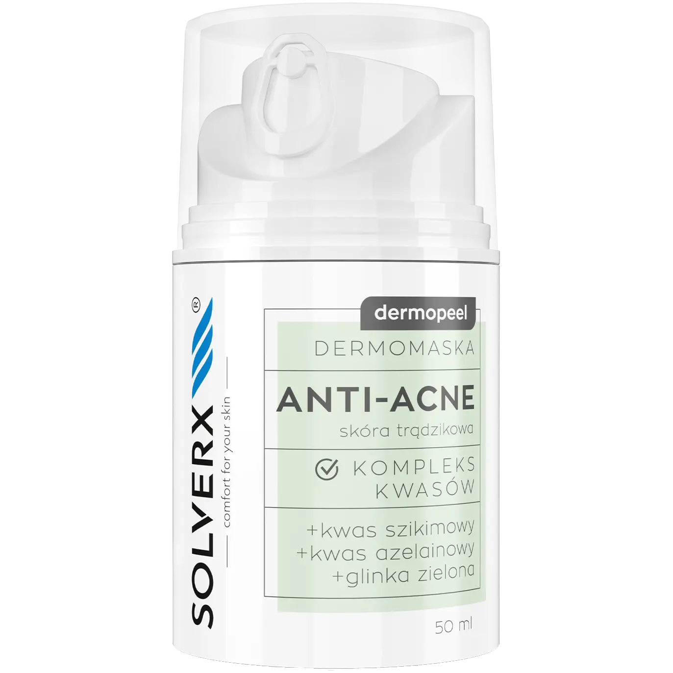 Solverx Dermopeel маска для лица против прыщей, 50 мл
Solverx Dermopeel маска для лица против прыщей, 50 мл