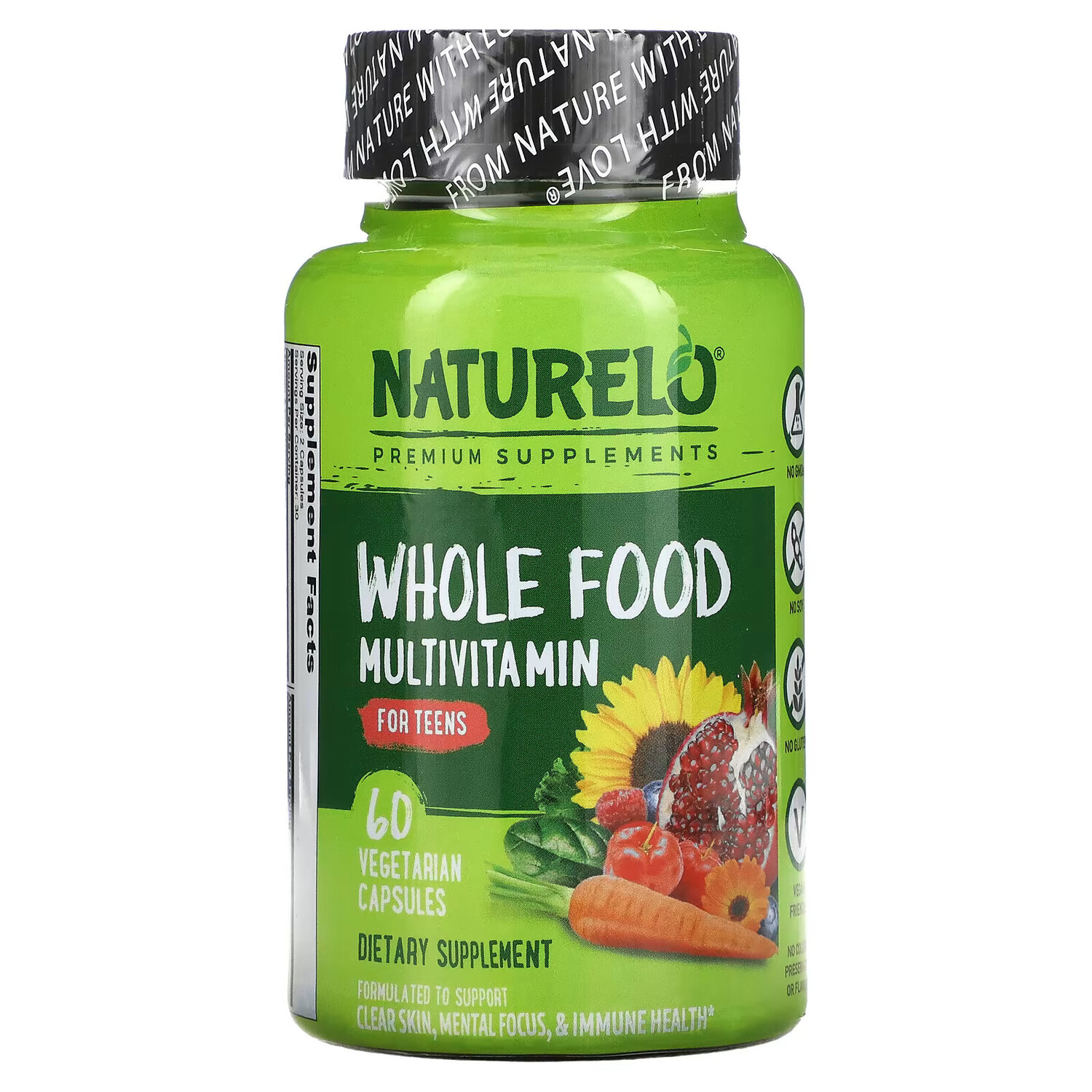 NATURELO, мультивитамины из цельных продуктов для подростков, 60 растительных капсул
NATURELO, мультивитамины из цельных продуктов для подростков, 60 растительных капсул