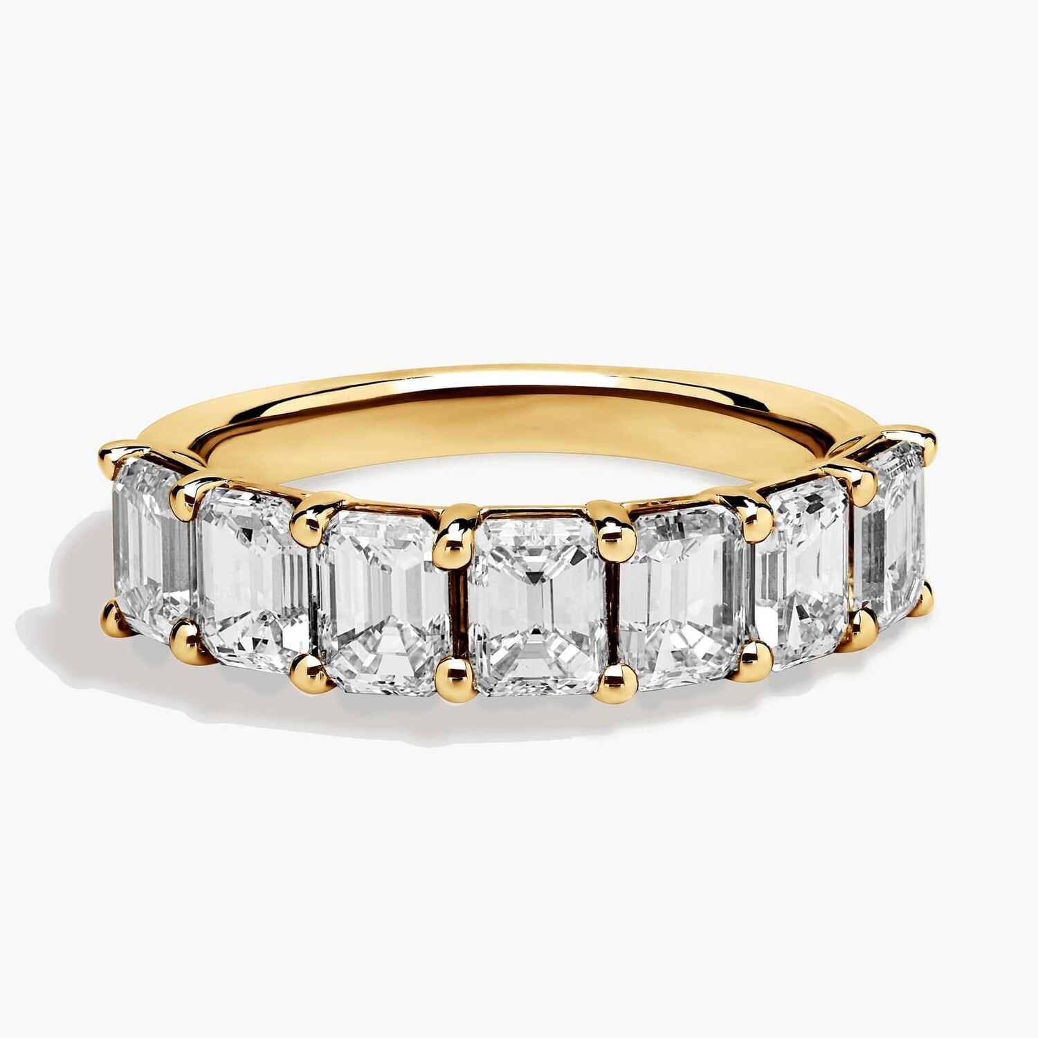 Кольцо с семью изумрудами и выращенными в лаборатории бриллиантами из 14-каратного желтого золота (3 карата, два камня - FG / VS2-SI1) Blue Nile
Кольцо с семью изумрудами и выращенными в лаборатории бриллиантами из 14-каратного желтого золота (3 карата, два камня - FG / VS2-SI1) Blue Nile