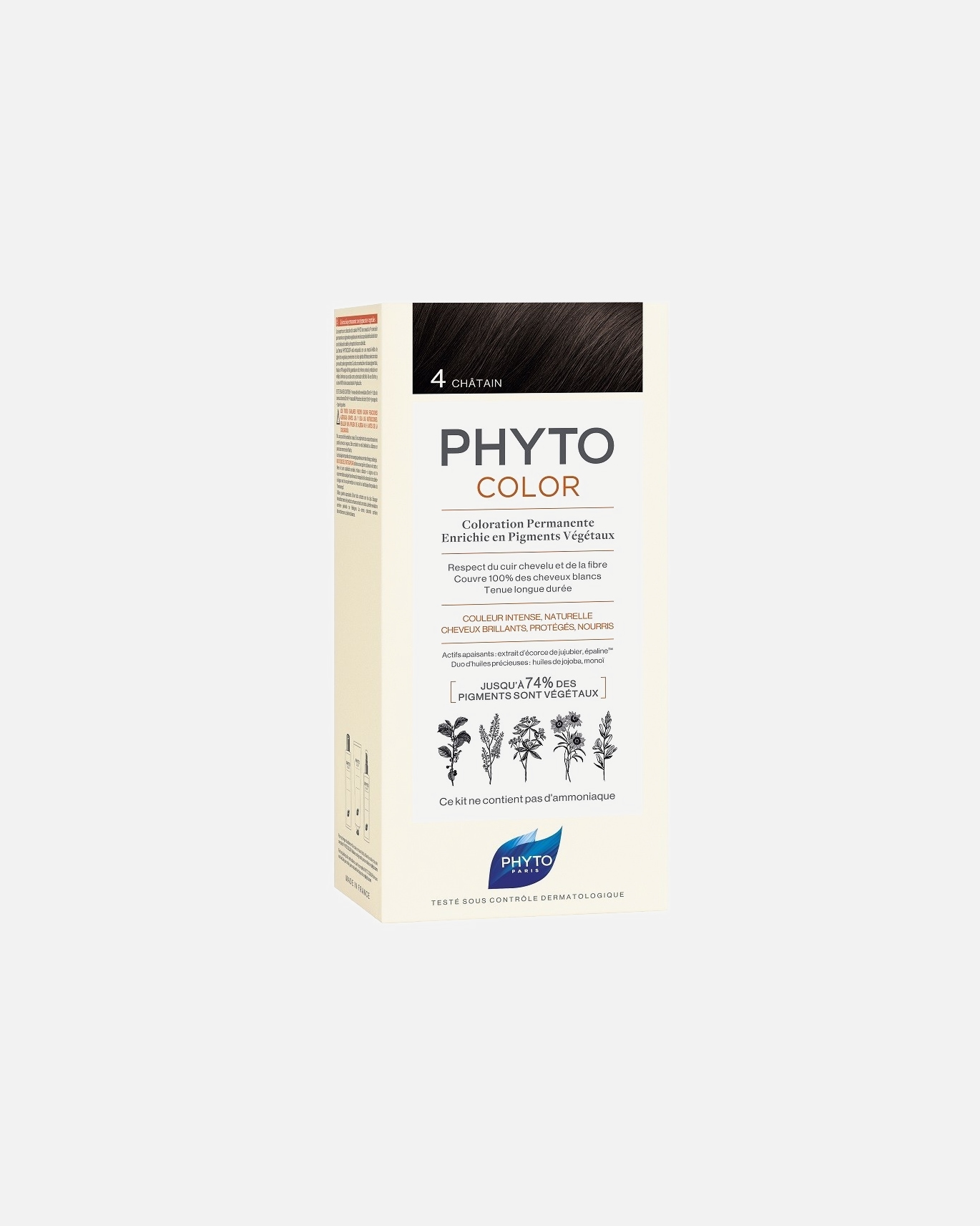 Краска для волос Phyto, nr. 4.0, 1 мл 
Краска для волос Phyto, nr. 4.0, 1 мл