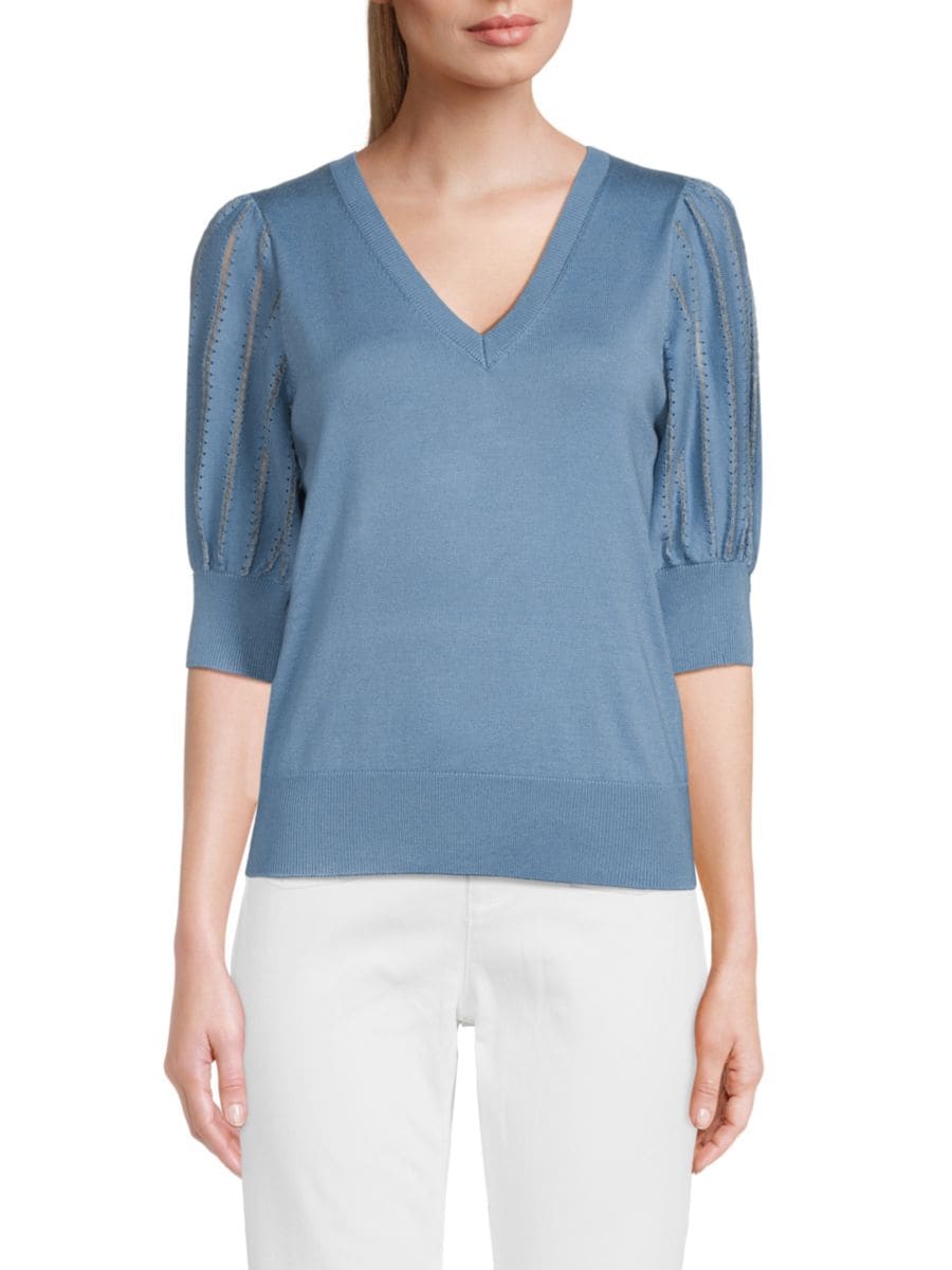 Свитер с рукавами-фонариками Karl Lagerfeld Paris, синий
Свитер с рукавами-фонариками Karl Lagerfeld Paris, синий