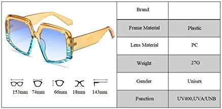 Солнцезащитные очки необычной формы конфетных цветов для женщин, градиентные оранжево-голубые солнцезащитные очки больших размеров для женщин MTZJH, Pink Blue
Солнцезащитные очки необычной формы конфетных цветов для женщин, градиентные оранжево-голубые солнцезащитные очки больших размеров для женщин MTZJH, Pink Blue
