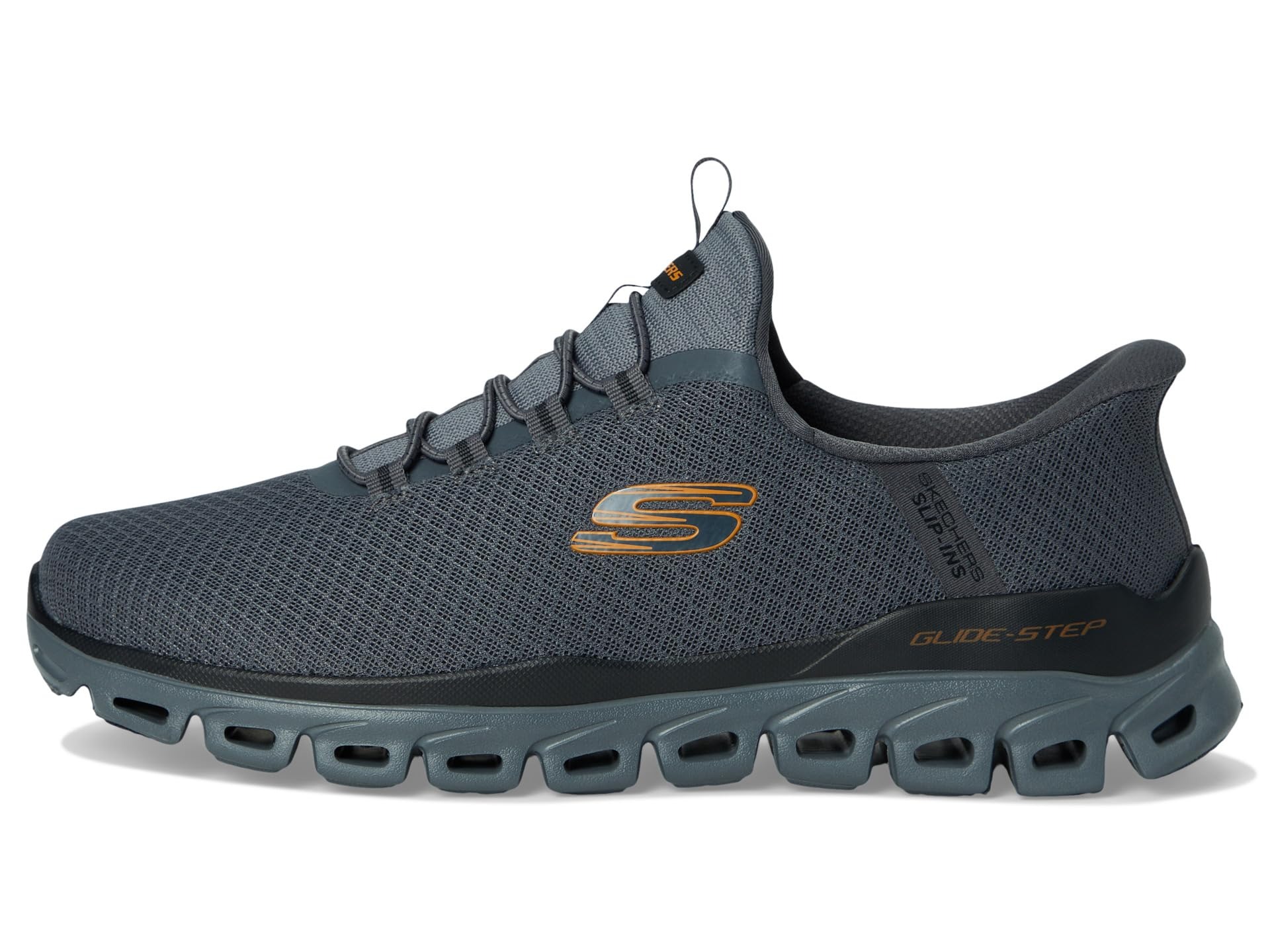 Кроссовки Skechers Glide-Step Noxus Hands Free Slip-in, темно-серый/оранжевый
Кроссовки Skechers Glide-Step Noxus Hands Free Slip-in, темно-серый/оранжевый