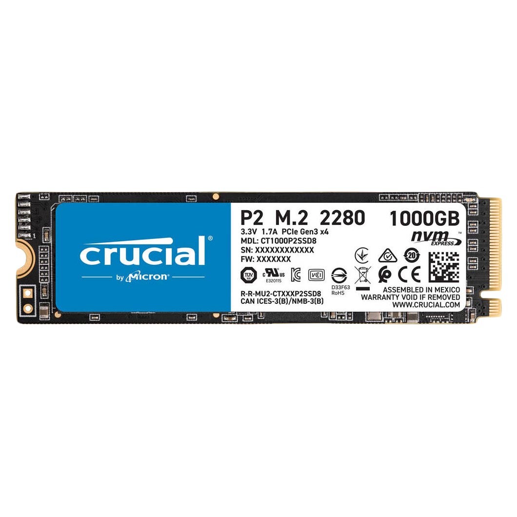 Внутренний твердотельный накопитель Crucial P2, CT1000P2SSD8, 1Тб, М.2 2280
Внутренний твердотельный накопитель Crucial P2, CT1000P2SSD8, 1Тб, М.2 2280