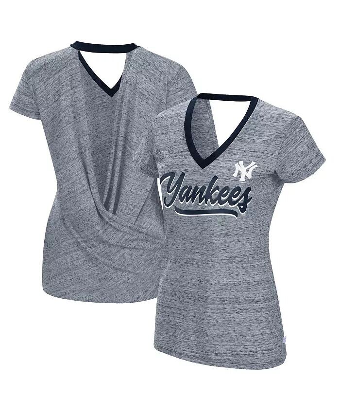 Женская темно-синяя футболка с v-образным вырезом New York Yankees Halftime Back с запахом и v-образным вырезом Touch
Женская темно-синяя футболка с v-образным вырезом New York Yankees Halftime Back с запахом и v-образным вырезом Touch