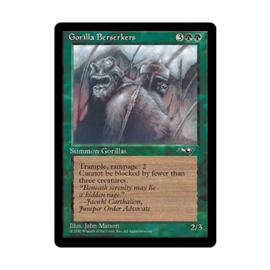 CCG Гориллы-берсерки - Вер. 2 (С2), MTG - Alliances
CCG Гориллы-берсерки - Вер. 2 (С2), MTG - Alliances