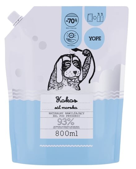 Натуральный гель для душа с кокосом и морской солью, сменный блок, 800 мл Yope
Натуральный гель для душа с кокосом и морской солью, сменный блок, 800 мл Yope