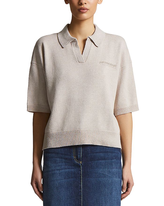 Короткий рукав Поло Свитер Peserico, коричневый/бежевый
Короткий рукав Поло Свитер Peserico, коричневый/бежевый