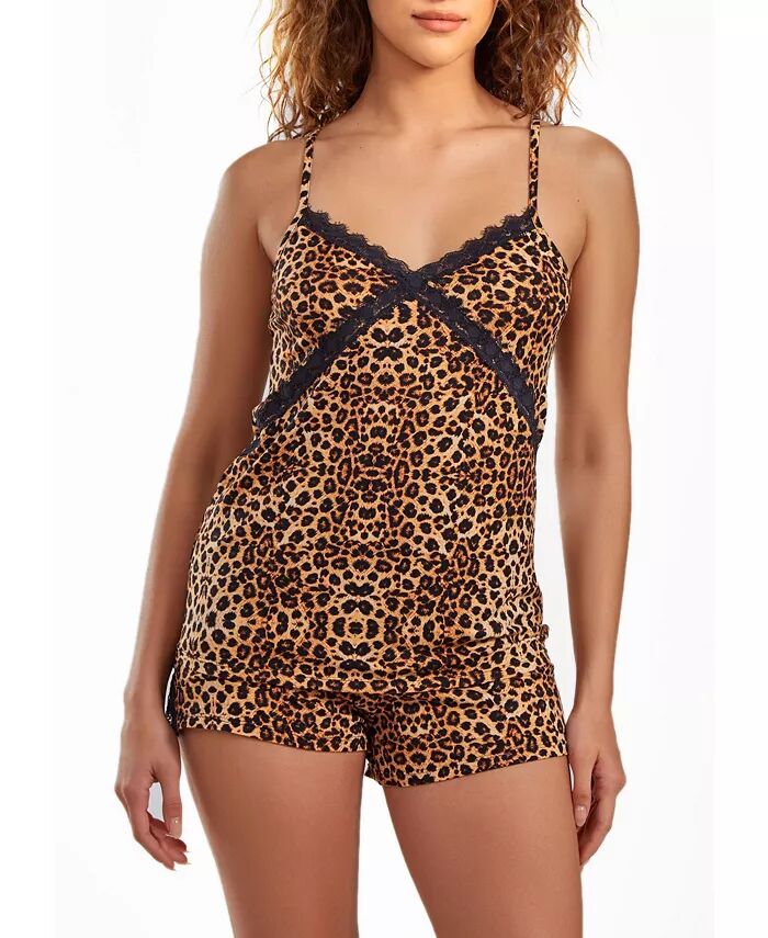 Женский пижамный комплект Chiya Leopard с короткими рукавами, отделанный кружевом, 2 предмета iCollection, мультиколор
Женский пижамный комплект Chiya Leopard с короткими рукавами, отделанный кружевом, 2 предмета iCollection, мультиколор