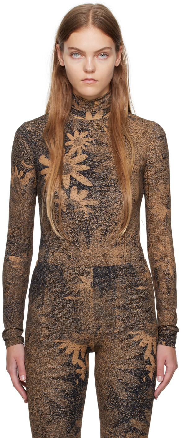 MM6 Maison Margiela Светло-коричневое боди с принтом
MM6 Maison Margiela Светло-коричневое боди с принтом