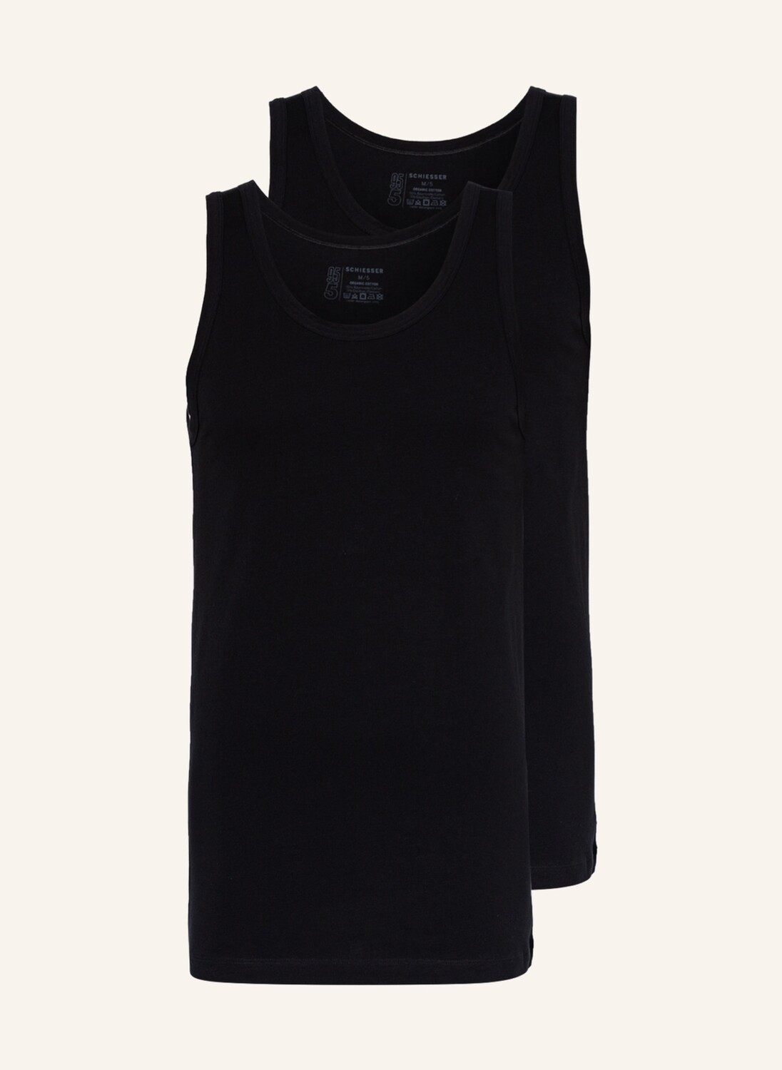 В упаковке 2 майки 95/5. Schiesser, черный
В упаковке 2 майки 95/5. Schiesser, черный