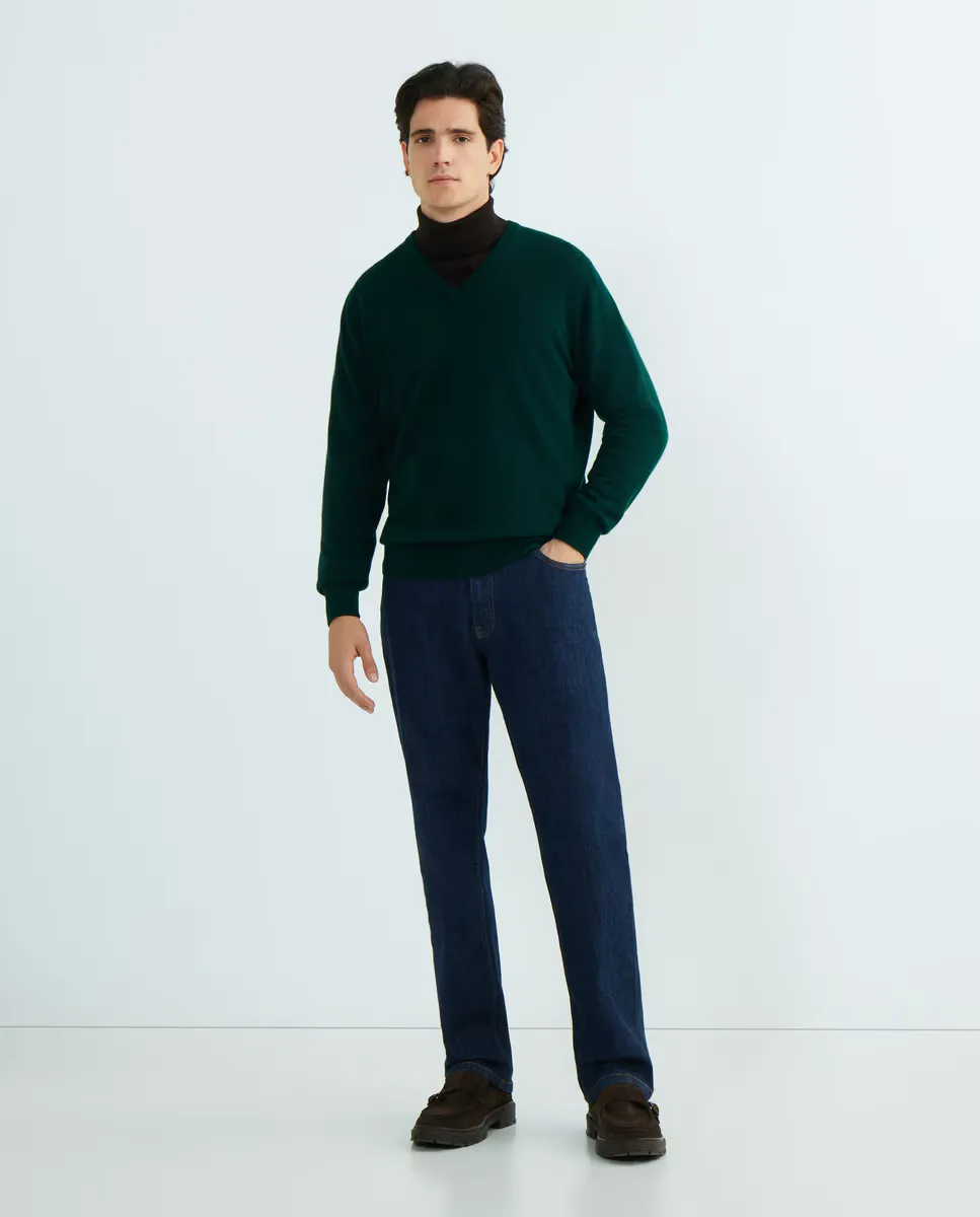 Мужской свитер из 100% шерсти с V-образным вырезом Alan Paine, темно-зеленый
Мужской свитер из 100% шерсти с V-образным вырезом Alan Paine, темно-зеленый