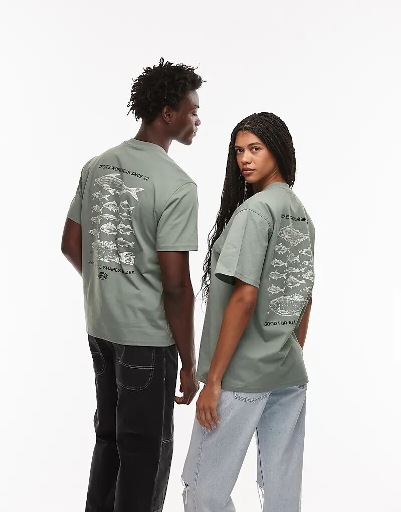 Футболка с графическим принтом на спине Dickies Laryville светло-зеленого цвета
Футболка с графическим принтом на спине Dickies Laryville светло-зеленого цвета