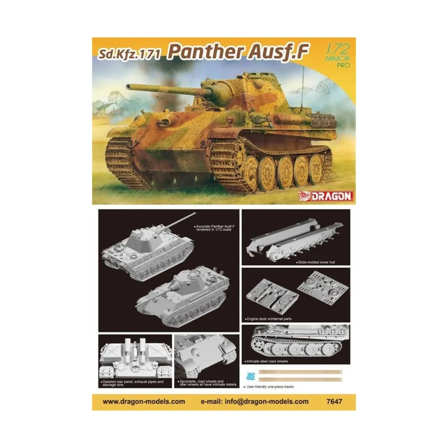 Sd.Kfz.171 Panther Ausf.F (Немецкий) (ВОВ), Dragon Models - Armor Pro Series (1:72)
Sd.Kfz.171 Panther Ausf.F (Немецкий) (ВОВ), Dragon Models - Armor Pro Series (1:72)