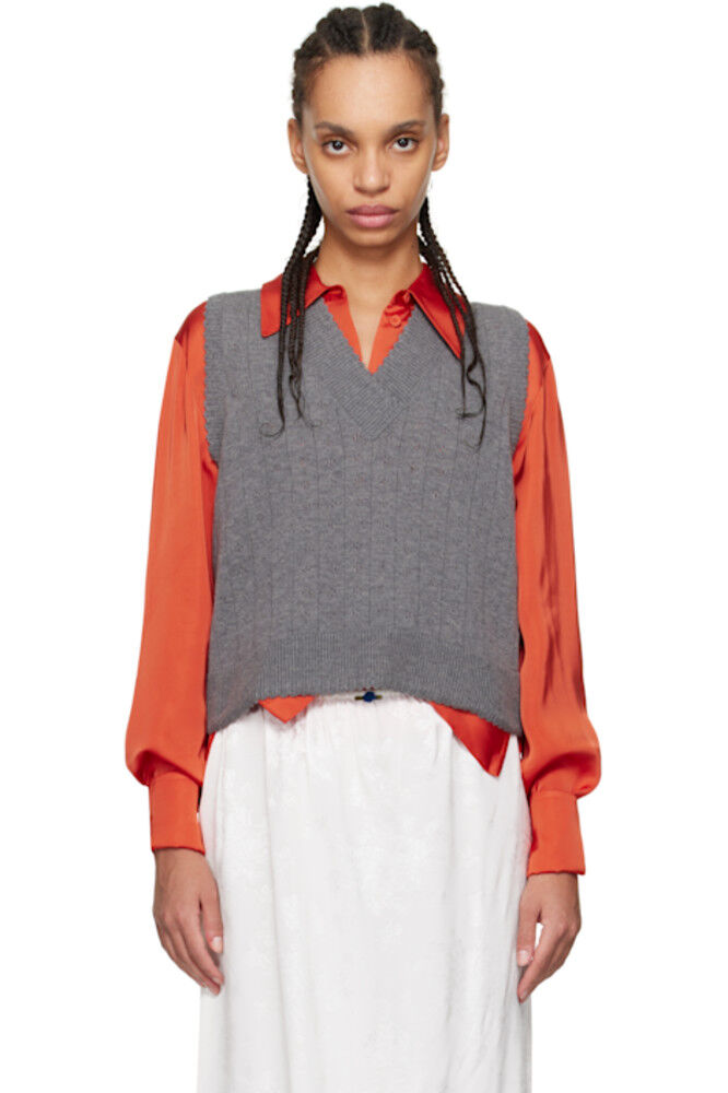 Жилет из серой мериносовой шерсти Cordera
Жилет из серой мериносовой шерсти Cordera