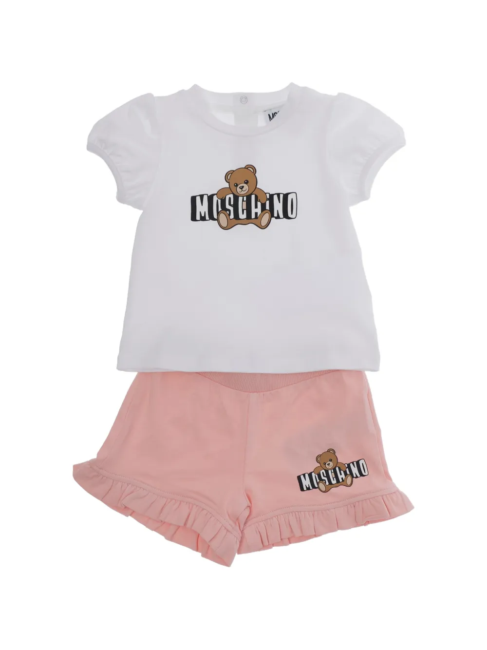 Комплект из Футболка и шортов с логотипом Moschino Kids, белый
Комплект из Футболка и шортов с логотипом Moschino Kids, белый