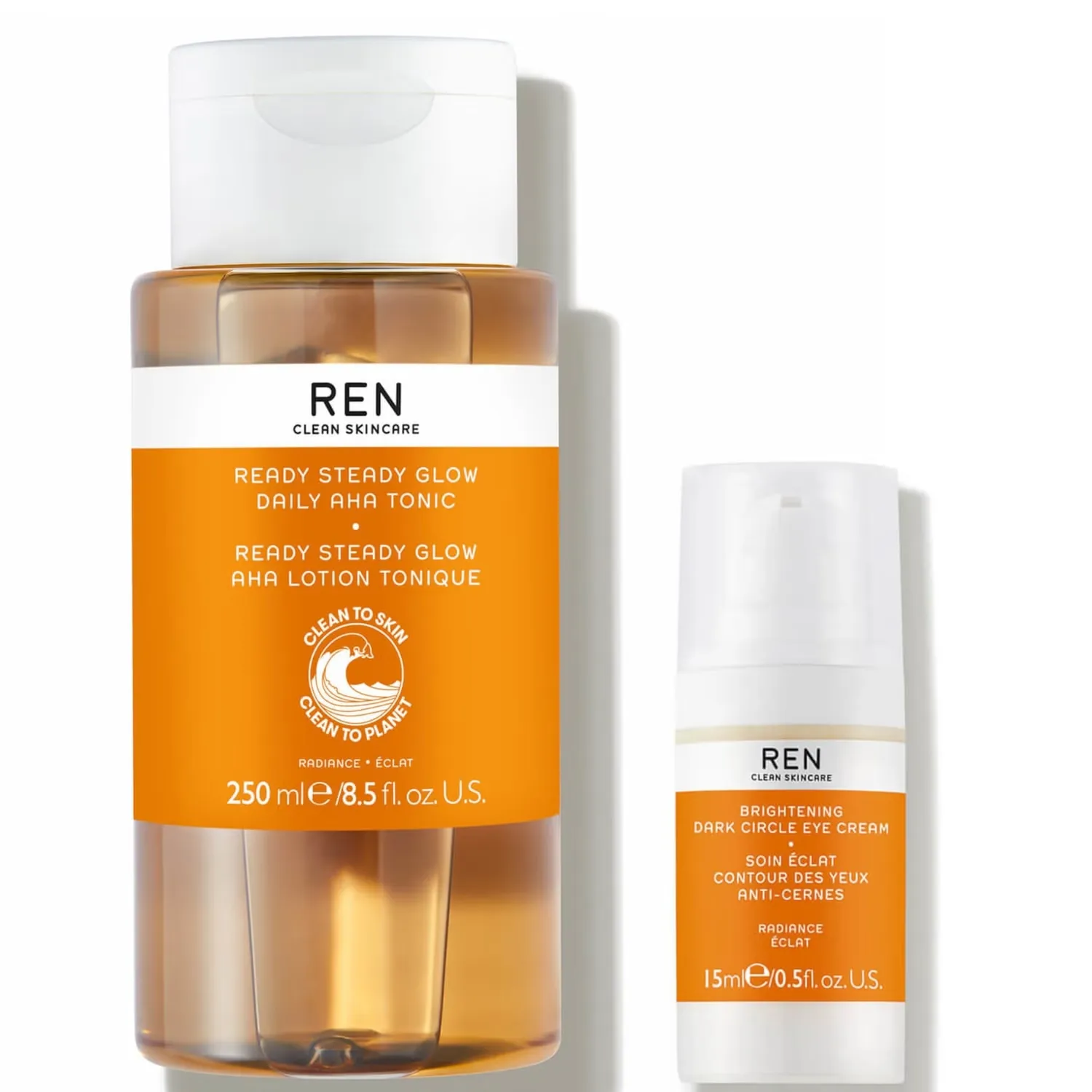 Ready Steady Glow Daily Тоник с AHA-кислотами 250 мл и крем для глаз Radiance Brightening от темных кругов под глазами 15 мл Ren Clean Skincare
Ready Steady Glow Daily Тоник с AHA-кислотами 250 мл и крем для глаз Radiance Brightening от темных кругов под глазами 15 мл Ren Clean Skincare
