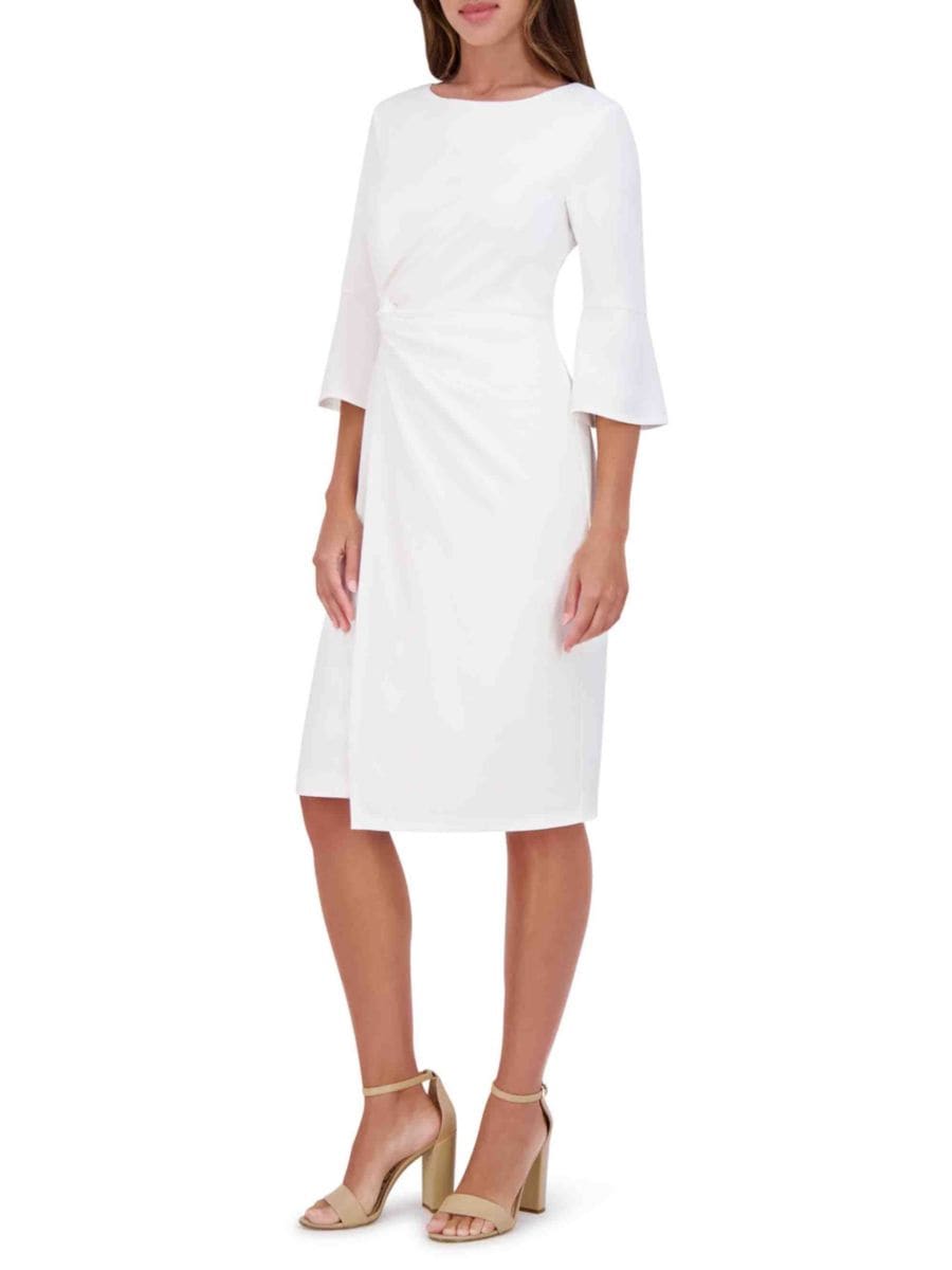 Платье-футляр миди с узлом спереди Kensie, слоновая кость
Платье-футляр миди с узлом спереди Kensie, слоновая кость