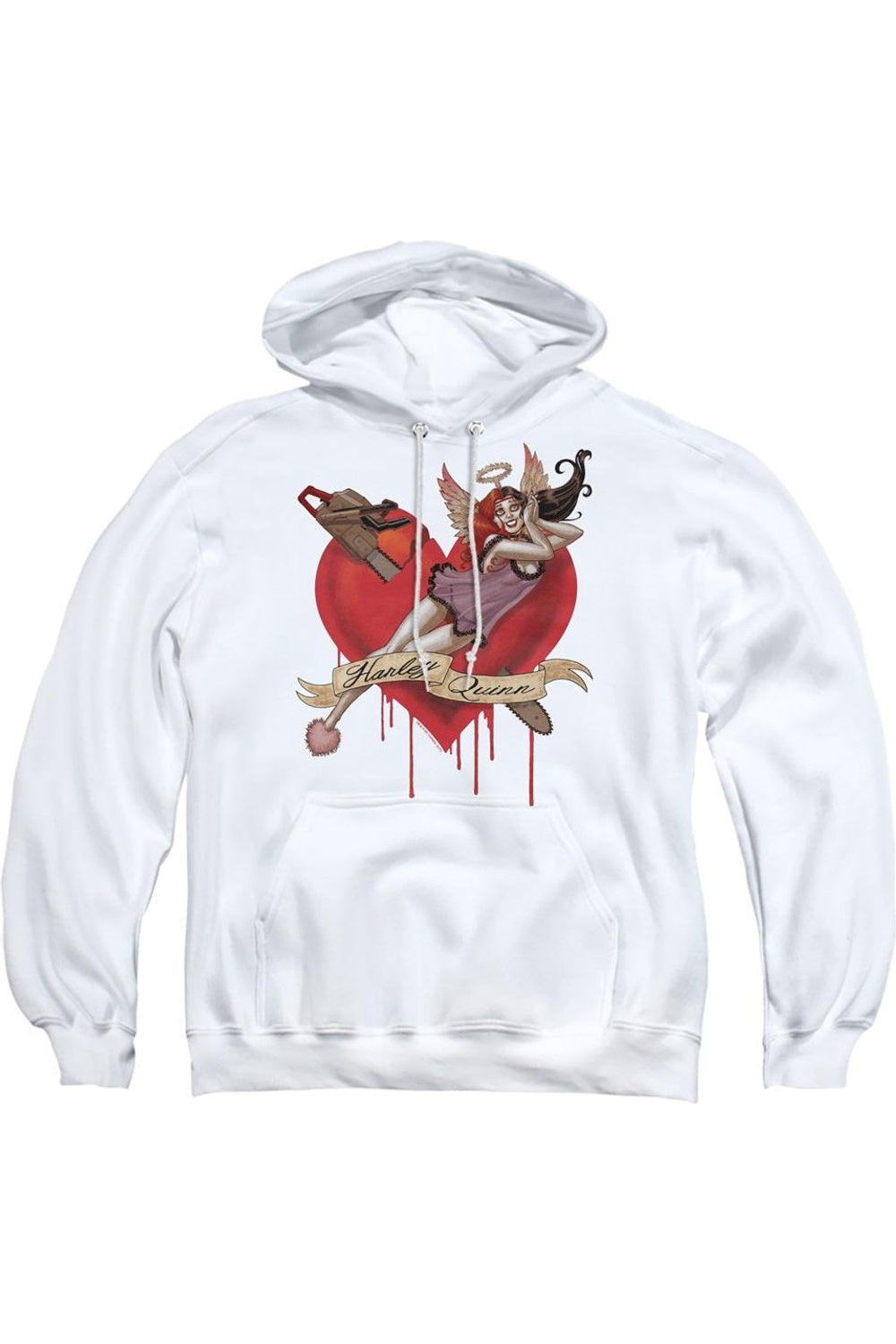 Толстовка с капюшоном Batman Perfect Angel для взрослых Gildan, белый 
Толстовка с капюшоном Batman Perfect Angel для взрослых Gildan, белый