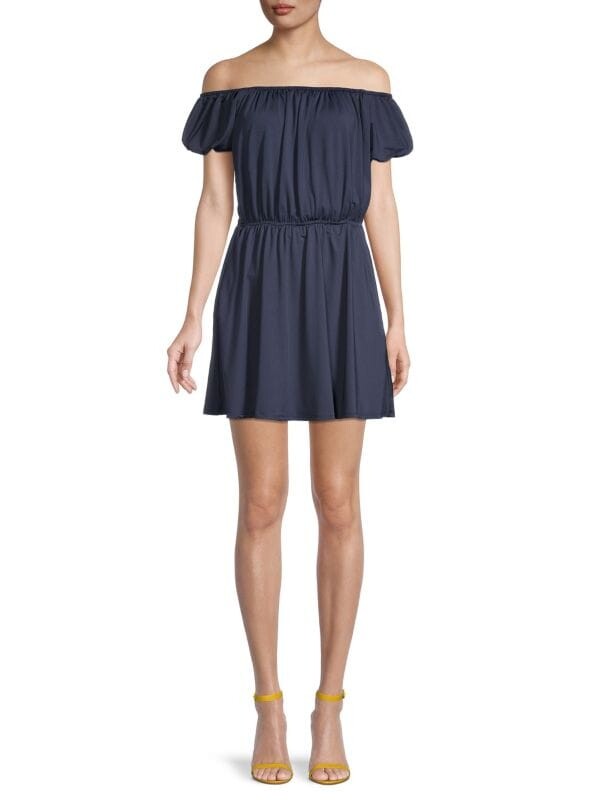 Блузонное платье Halo с открытыми плечами Reign, черный/синий
Блузонное платье Halo с открытыми плечами Reign, черный/синий