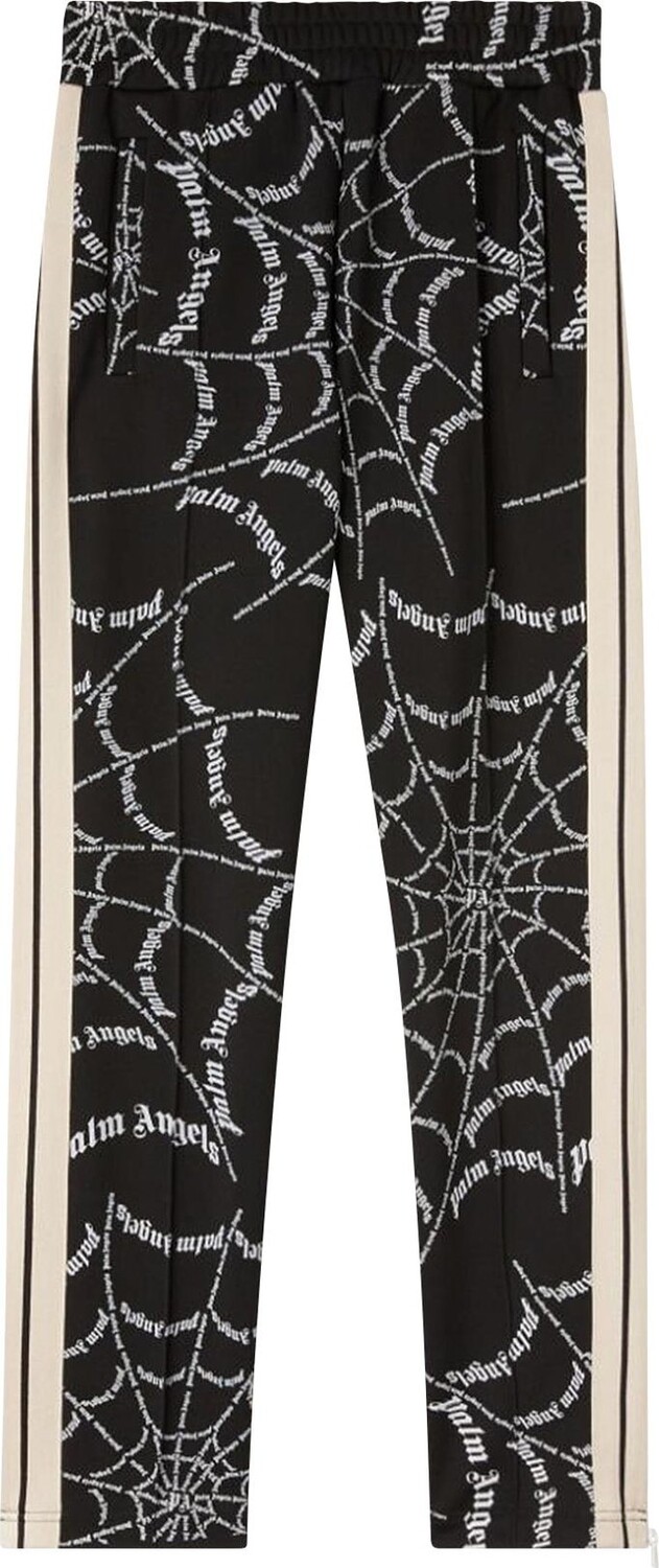 Брюки Palm Angels Spider Web Classic Track Pant 'Black/Off White', черный 
Брюки Palm Angels Spider Web Classic Track Pant 'Black/Off White', черный