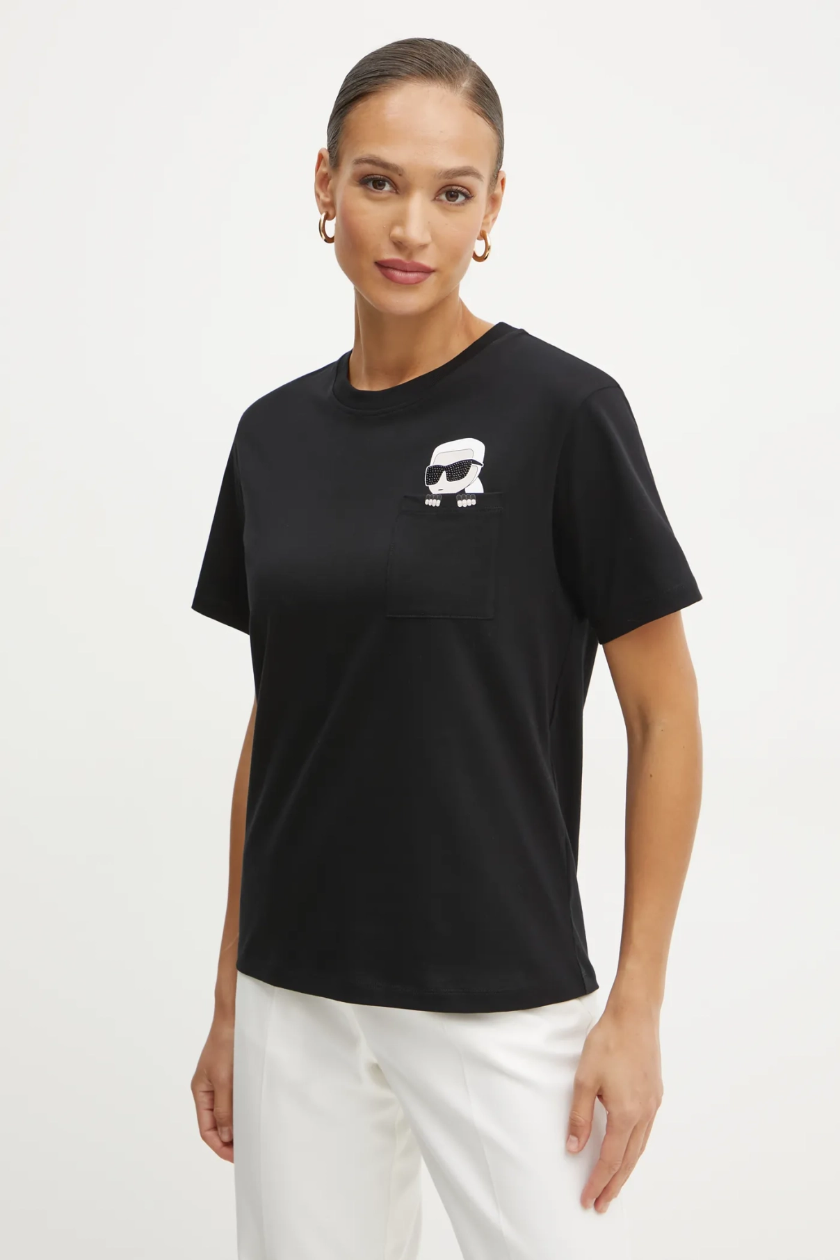 Хлопковая футболка Karl Lagerfeld, черный
Хлопковая футболка Karl Lagerfeld, черный