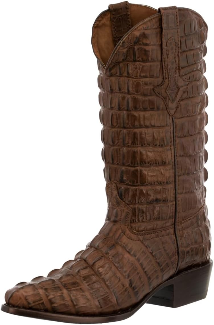 Мужские коричневые ковбойские ботинки в стиле вестерн с полным рисунком из крокодилового хвоста, носок J Cowboy Professional
Мужские коричневые ковбойские ботинки в стиле вестерн с полным рисунком из крокодилового хвоста, носок J Cowboy Professional