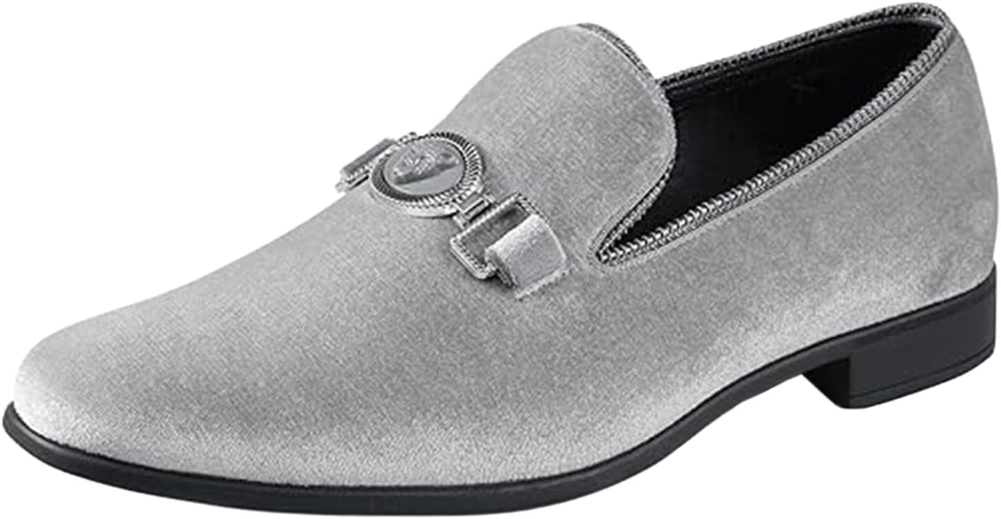 Мужские лоферы Amali Velvet Slip-On с львиным декором, тапочки для смокинга, лоферы с металлической цепочкой, Gray (Antonio)
Мужские лоферы Amali Velvet Slip-On с львиным декором, тапочки для смокинга, лоферы с металлической цепочкой, Gray (Antonio)