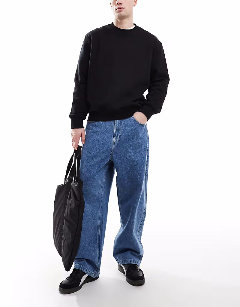 Свободные мешковатые джинсы Bershka темно-синего цвета
Свободные мешковатые джинсы Bershka темно-синего цвета