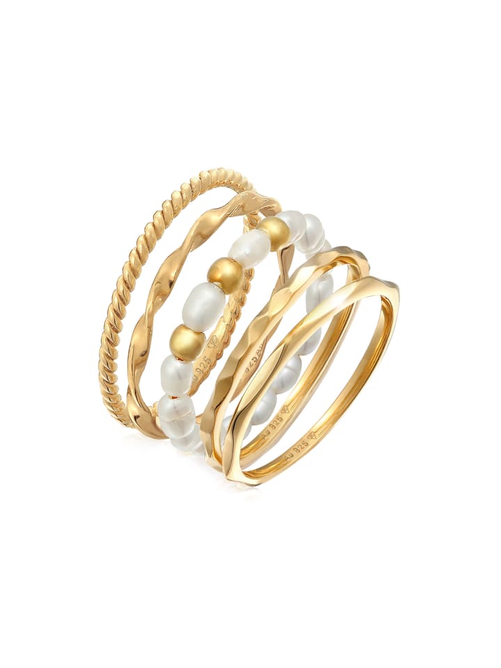 Elli Кольцо из серебра 925 пробы с золотым покрытием
Elli Кольцо из серебра 925 пробы с золотым покрытием