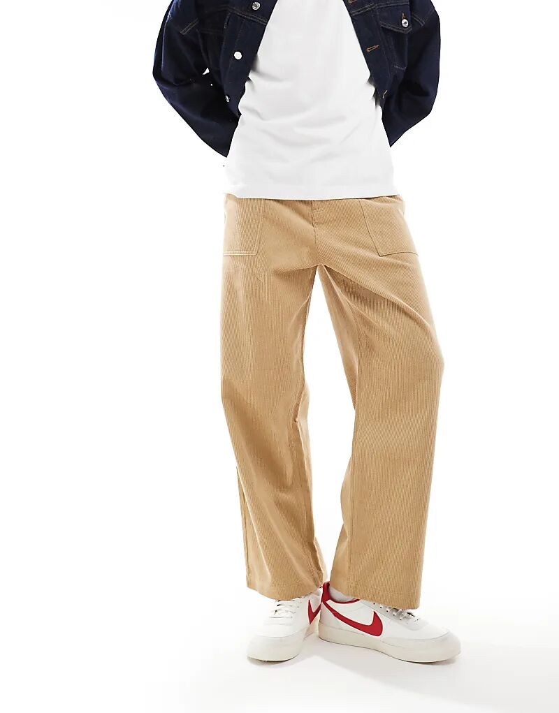 Прямые вельветовые брюки бежевого цвета ASOS DESIGN
Прямые вельветовые брюки бежевого цвета ASOS DESIGN