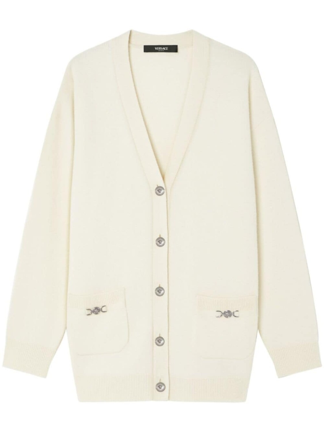 Versace кардиган с V-образным вырезом, белый
Versace кардиган с V-образным вырезом, белый