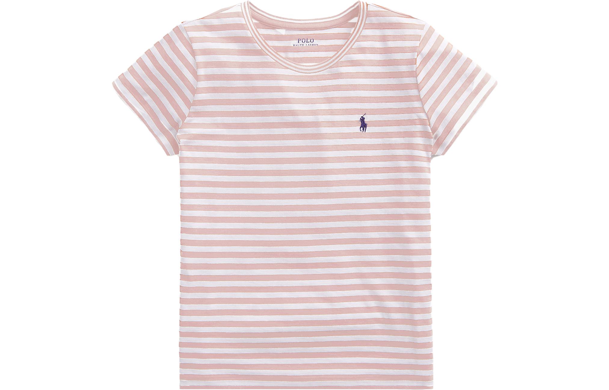 Футболка с коротким рукавом в полоску и принтом с животным узором розового цвета Polo Ralph Lauren
Футболка с коротким рукавом в полоску и принтом с животным узором розового цвета Polo Ralph Lauren