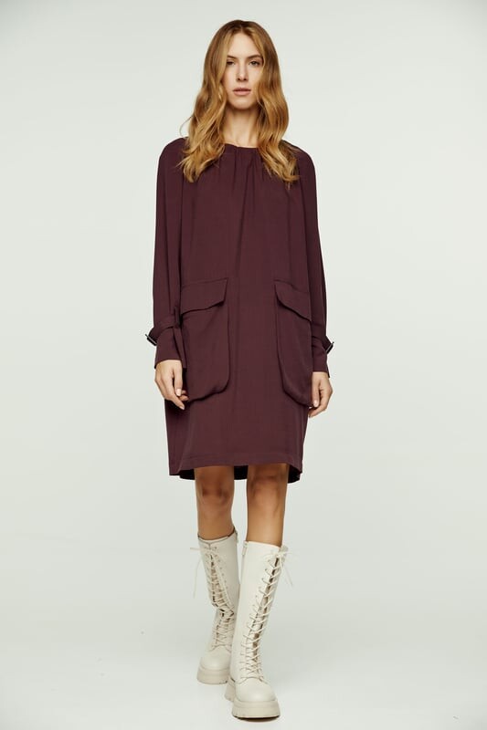 Платье из тенселя бордового цвета с карманом Conquista, бордовый
Платье из тенселя бордового цвета с карманом Conquista, бордовый