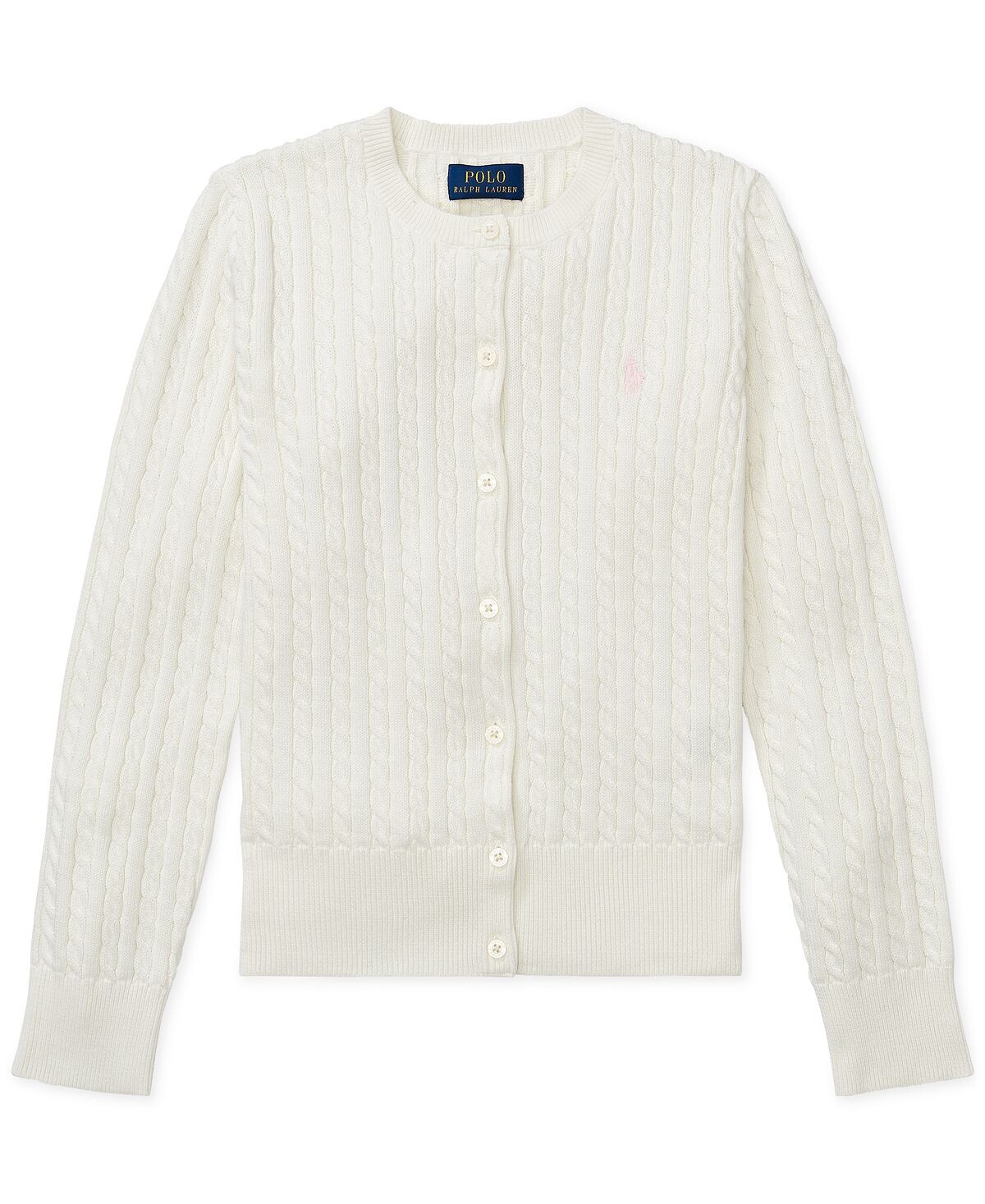 Хлопковый кардиган косой вязки для больших девочек Polo Ralph Lauren
Хлопковый кардиган косой вязки для больших девочек Polo Ralph Lauren