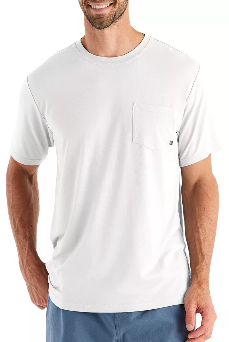 Мужская футболка Free Fly с гибкими карманами из бамбука, цвет Bright White 
Мужская футболка Free Fly с гибкими карманами из бамбука, цвет Bright White