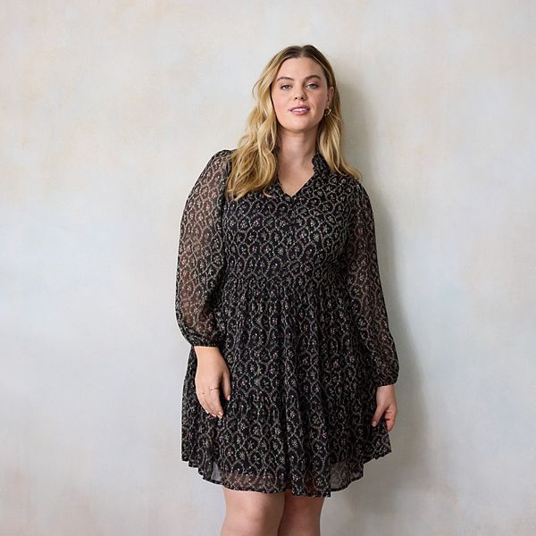 Платье-рубашка бабидолл с ярусами Plus size Lc Lauren Conrad, Black Victoriawall
Платье-рубашка бабидолл с ярусами Plus size Lc Lauren Conrad, Black Victoriawall