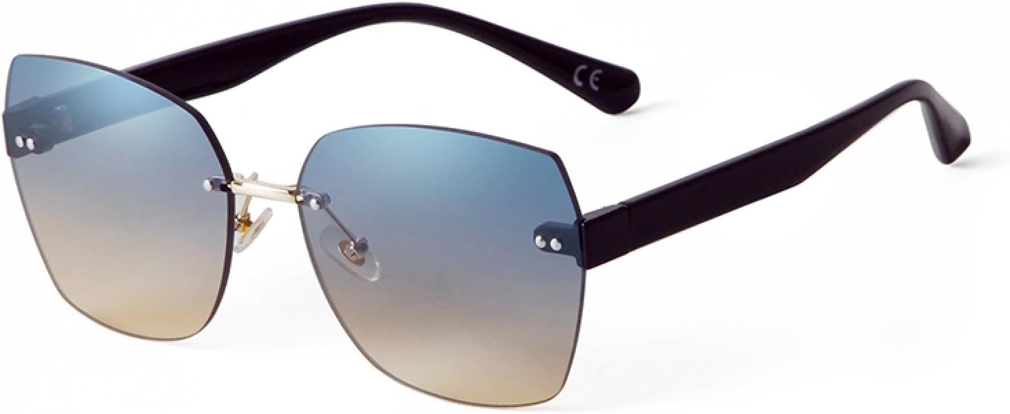 Женские солнцезащитные очки без оправы "кошачий глаз" с градиентным коричневым покрытием и защитой от УФ-излучения UV400. Модные солнцезащитные очки для женщин WNCKSQ, C5 Sky Blue
Женские солнцезащитные очки без оправы "кошачий глаз" с градиентным коричневым покрытием и защитой от УФ-излучения UV400. Модные солнцезащитные очки для женщин WNCKSQ, C5 Sky Blue