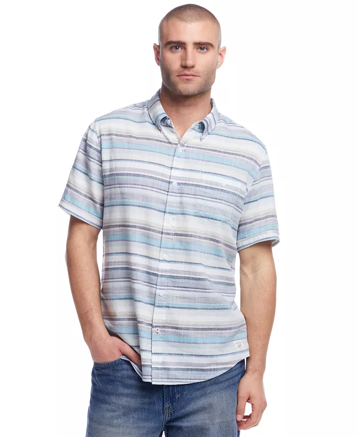 Мужская рубашка на пуговицах в полоску из твила Weatherproof Vintage, синий
Мужская рубашка на пуговицах в полоску из твила Weatherproof Vintage, синий