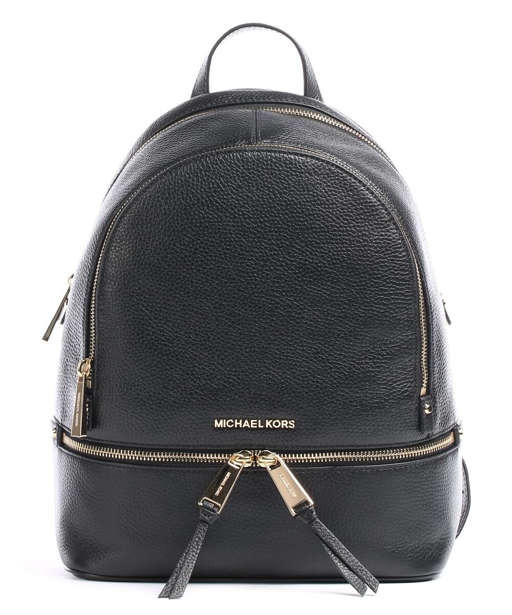 Рюкзак Rhea Zip из зернистой яловой кожи Michael Kors, черный 
Рюкзак Rhea Zip из зернистой яловой кожи Michael Kors, черный