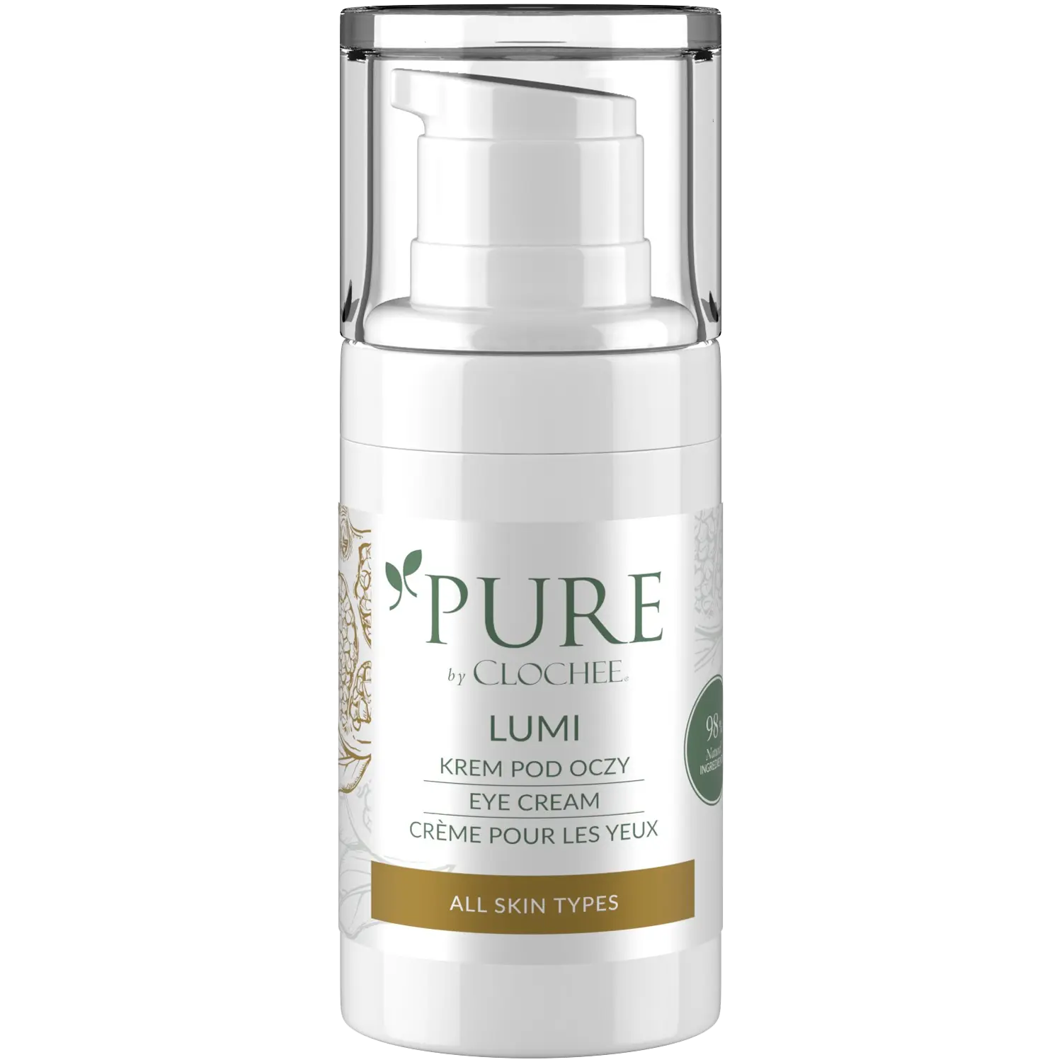 Pure By Clochee Lumi крем для глаз, 15 мл
Pure By Clochee Lumi крем для глаз, 15 мл