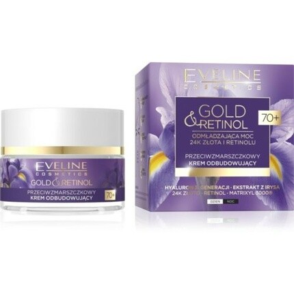 Eveline Gold & Retinol 70+ Восстанавливающий дневной и ночной крем против морщин 50 мл, Eveline Cosmetics
Eveline Gold & Retinol 70+ Восстанавливающий дневной и ночной крем против морщин 50 мл, Eveline Cosmetics