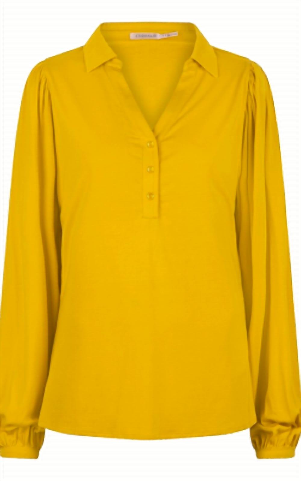 Модель Топ V-образный вырез в желтом цвете ESQUALO
Модель Топ V-образный вырез в желтом цвете ESQUALO