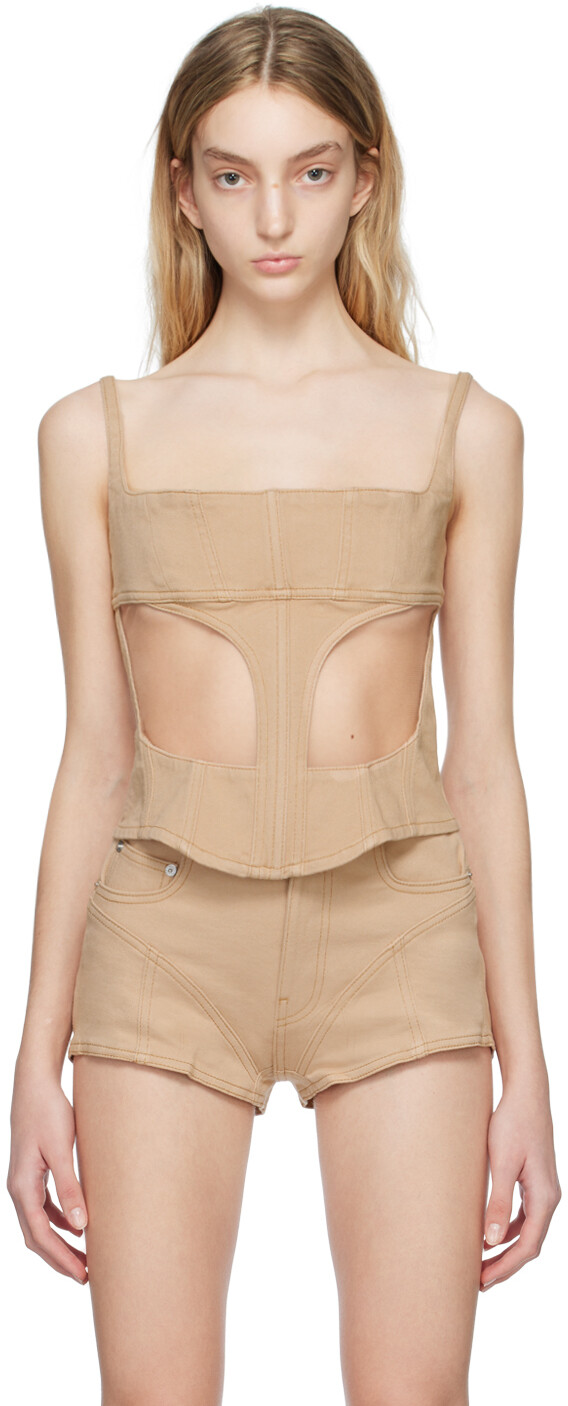 Эксклюзивная бежевая майка SSENSE Mugler
Эксклюзивная бежевая майка SSENSE Mugler