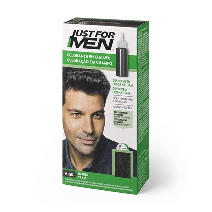 Just For Men Натуральный черный красящий шампунь 30 мл
Just For Men Натуральный черный красящий шампунь 30 мл