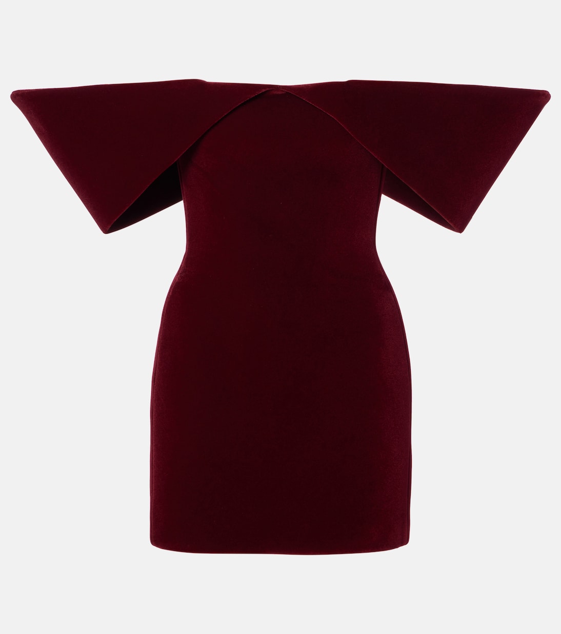 Бархатное мини-платье с открытыми плечами David Koma, бордовый
Бархатное мини-платье с открытыми плечами David Koma, бордовый