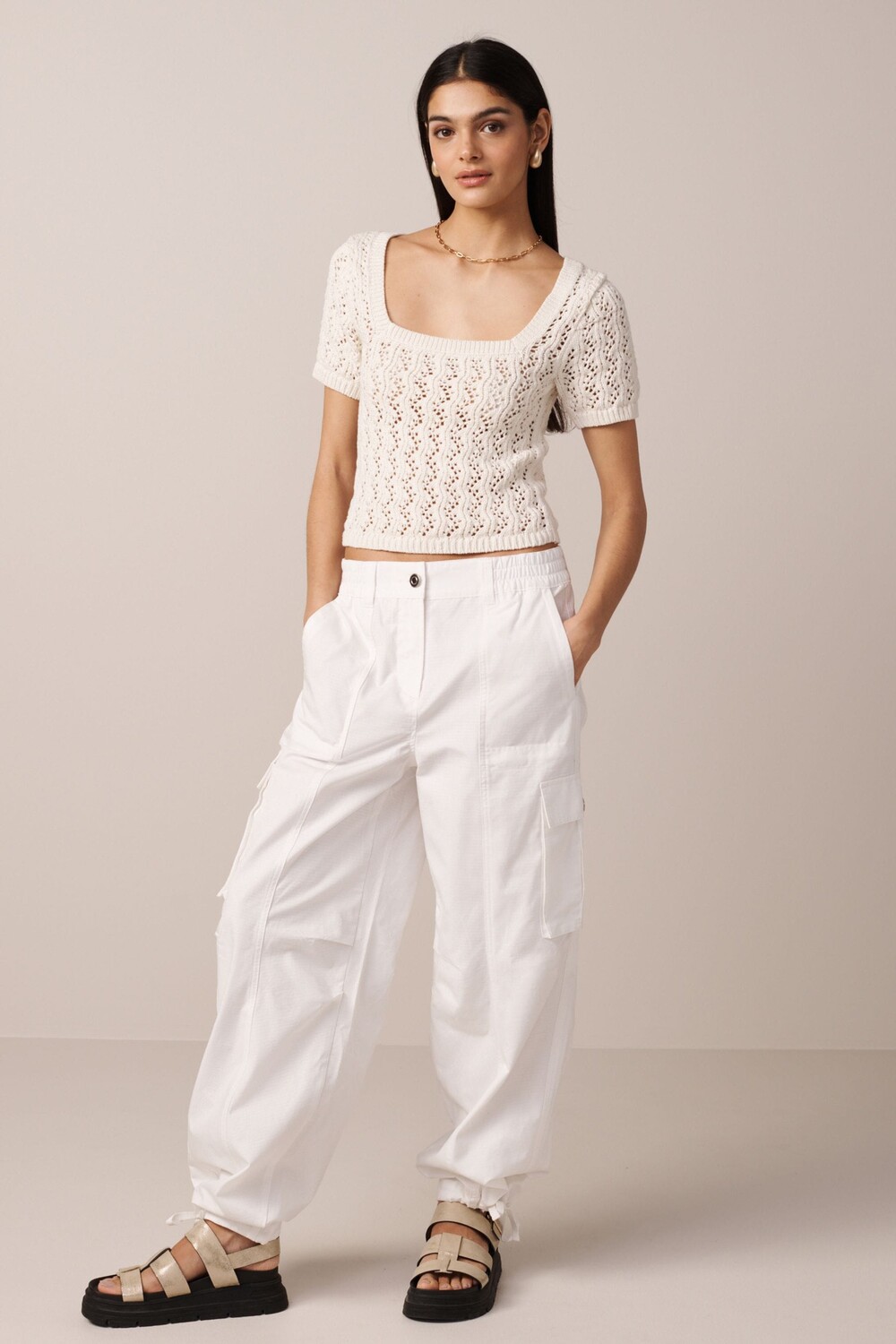 Брюки карго из рипстопа Next, белый
Брюки карго из рипстопа Next, белый