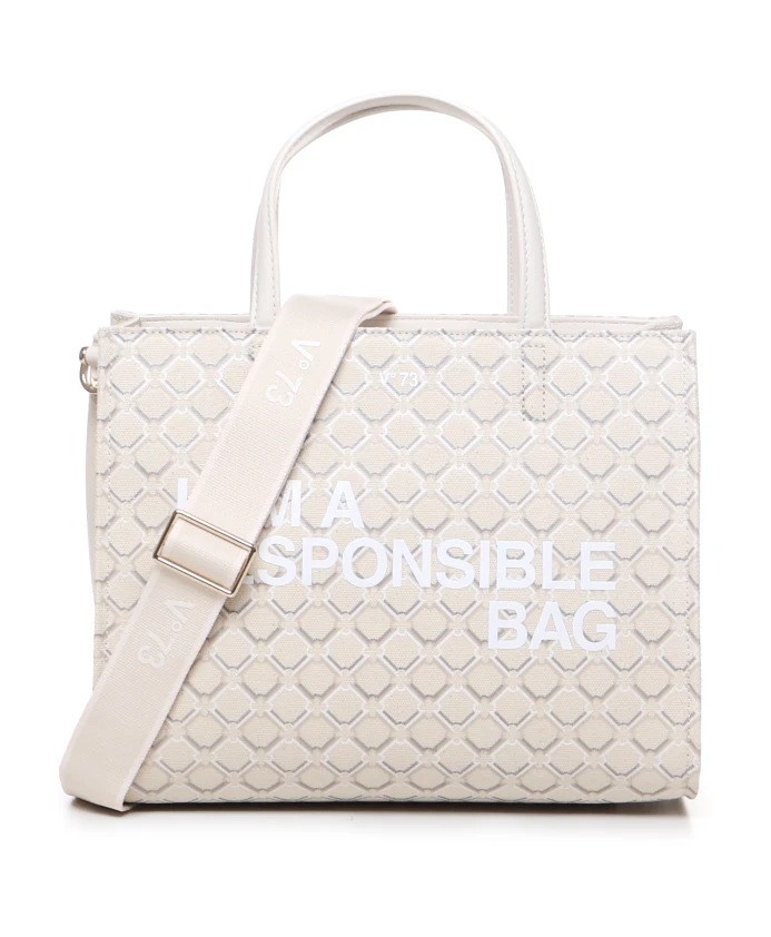 Экологичная сумка через плечо с геометрическим принтом V73, белый
Экологичная сумка через плечо с геометрическим принтом V73, белый