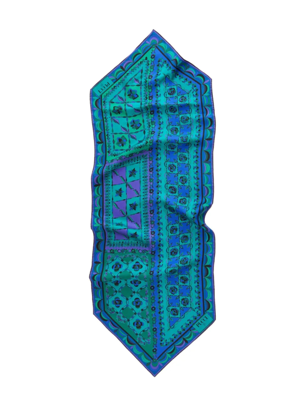 Шелковый шарф с принтом PUCCI Festa, зеленый 
Шелковый шарф с принтом PUCCI Festa, зеленый